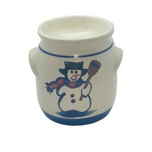 M.A. Hadley Art Pottery STYLE Snowman Candle Tart Warmer Burner Winter 5"